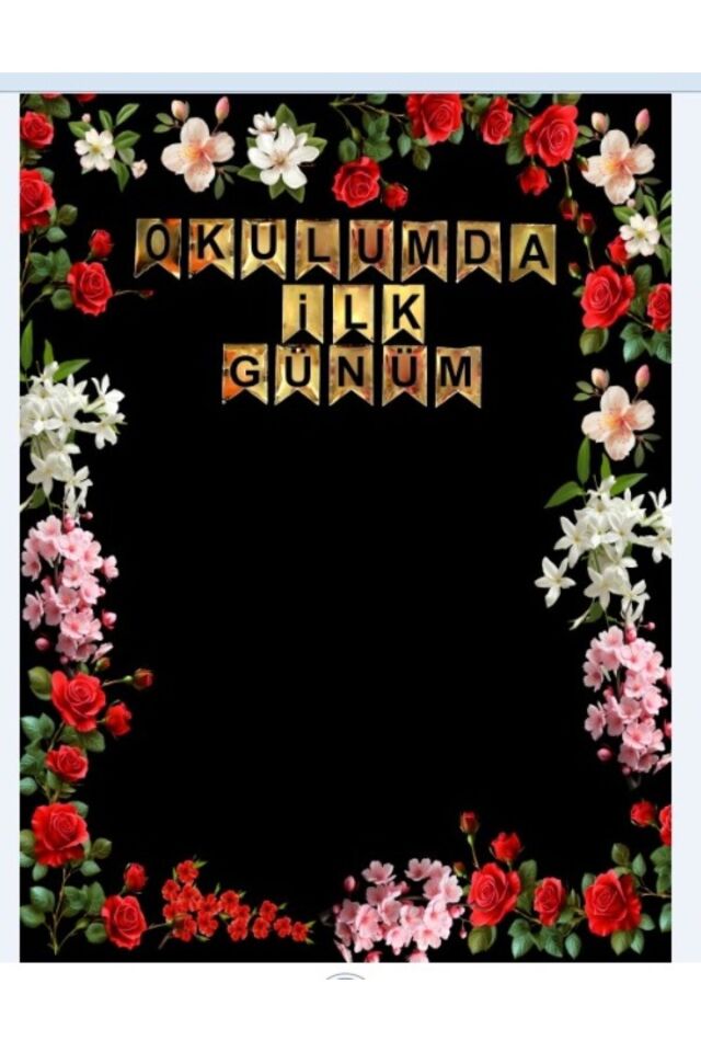 OKULUMDA İLK GÜNÜM 200x200 KUMAŞ FON