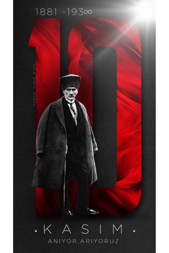 10 Kasım, Mustafa Kemal Atatürk, Okul Etkinlik Kumaş Fon 200x200 Ek Dikişli
