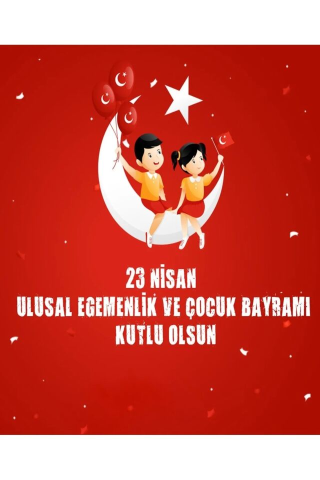 250x200cm Ekleme Dikişli kumaş Etkinlik Fon,23 Nisan,23 Nisan Kutlu Olsun FON