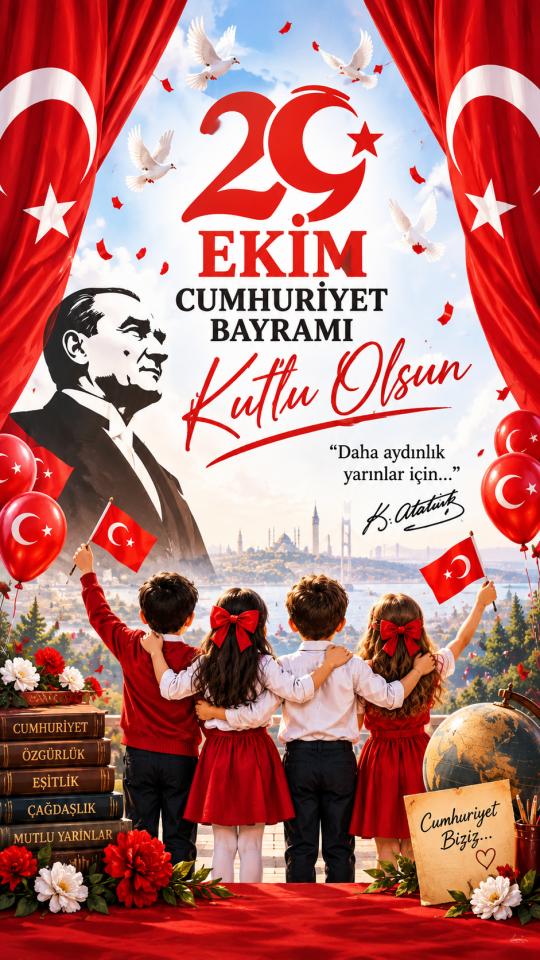 29 Ekim Cumhuriyet Bayramı, Okul Etkinlik Kumaş Pano