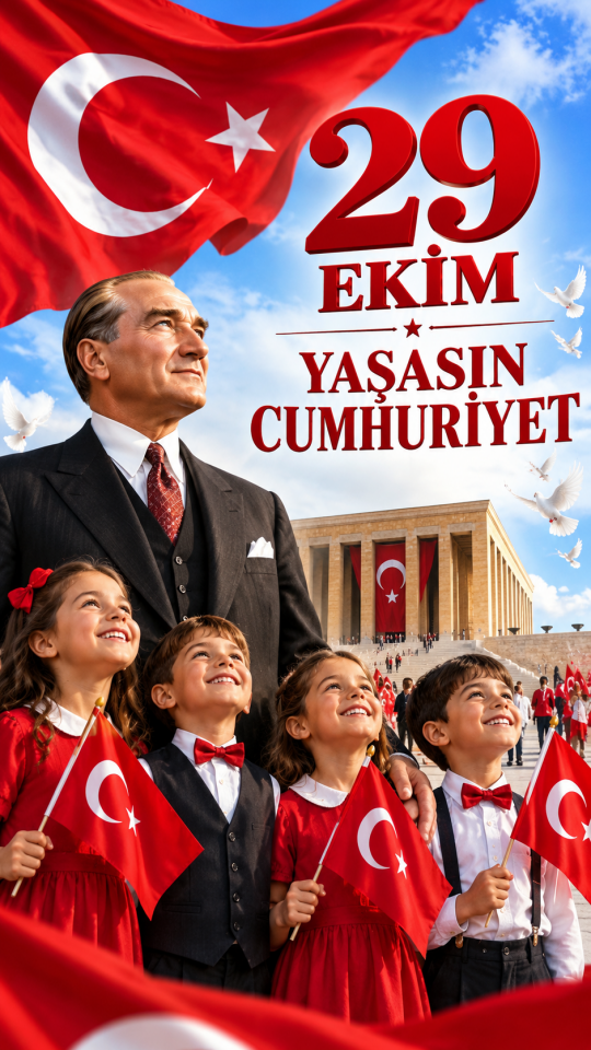 29 Ekim, Yaşasın Cumhuriyet, Okul Etkinlik Kumaş Pano