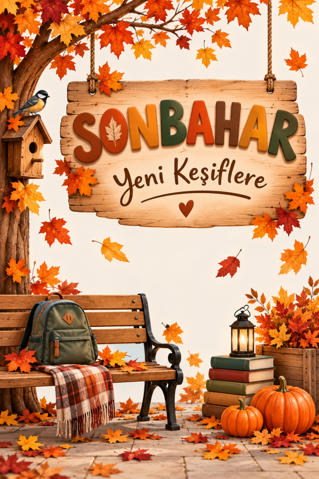 Sonbahar Panosu, Yeni Keşifler, Okul Etkinlik Kumaş Pano