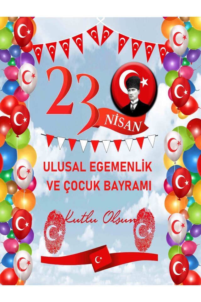 150x200 cm 23 nisan Kumaş Okul Etkinlik Fon ,Karne Hatırası,Tiyatro