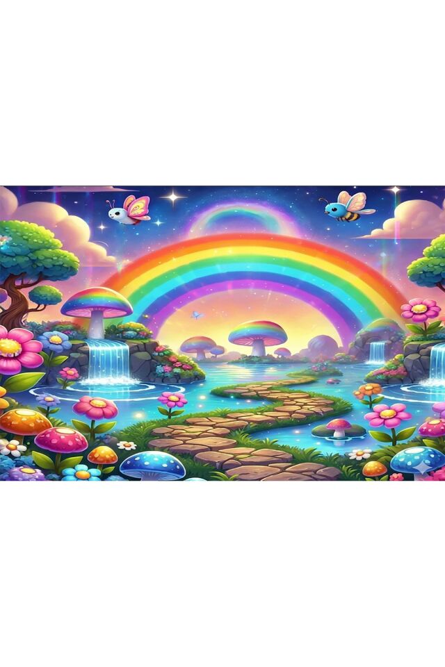 150x200 cm Orman Gök kuşağı Kumaş Okul Etkinlik Fon ,Karne Hatırası,Tiyatro