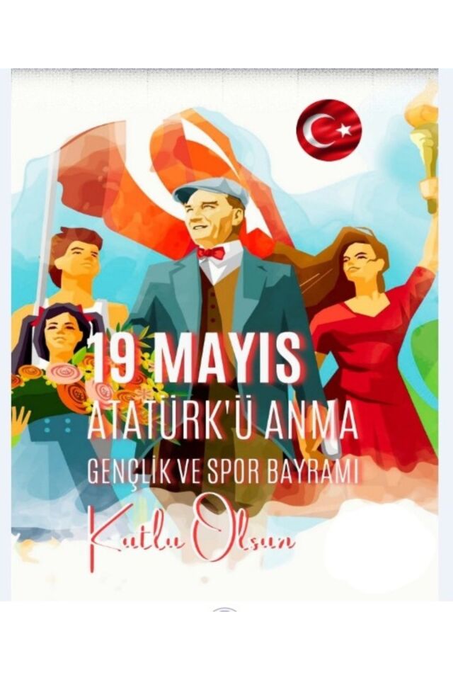19 Mayıs Gençlik ve Spor Bayramı, Okul Etkinlik Kumaş Fon 250x200 Ek Dikişli