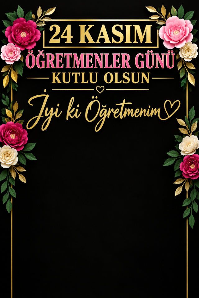 24 Kasım Öğretmenler Günü Kutlu Olsun, İyi Ki Öğretmenim, Okul Etkinlik Kumaş Fon
