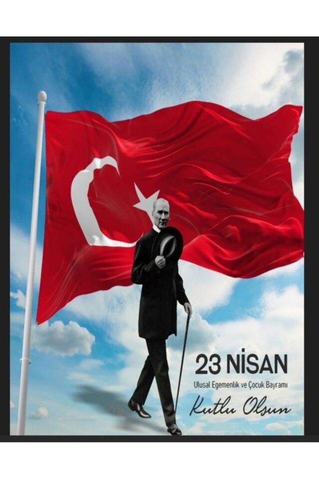 23 Nisan, Okul Etkinlik Kumaş Fon 250x200 Ek Dikişli