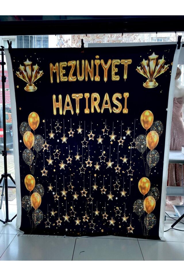 300x250 Cm EK DİKİŞLİ Mezuniyet Hatırası Fonu, Etkinlik Fon
