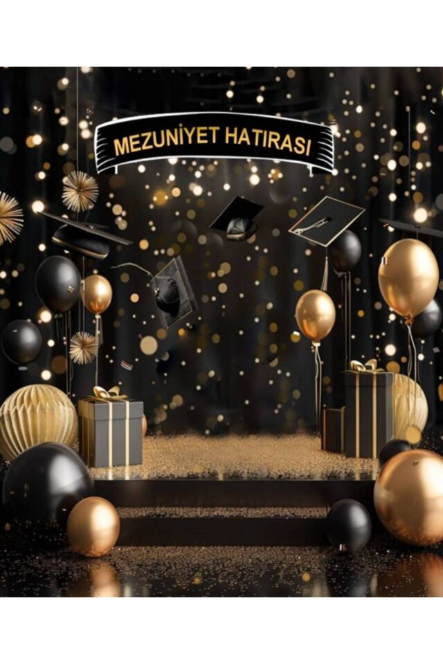 Mezuniyet Hatırası, Okul Etkinlik Kumaş Fon 200x200 Ek Dikişli