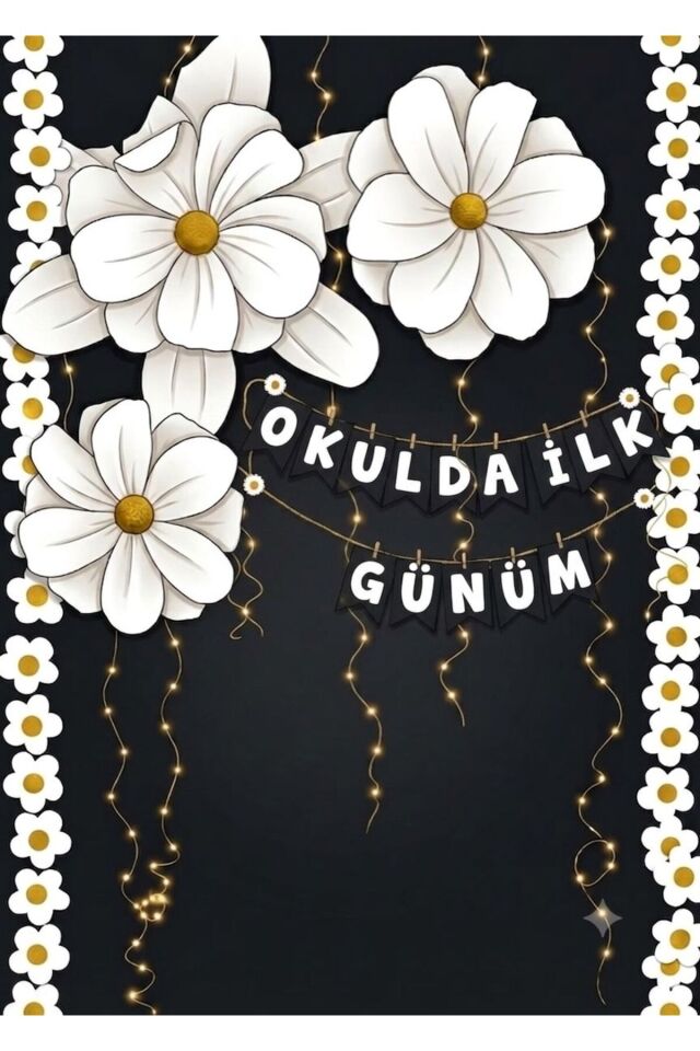 200X200 cm , Okulumda İlk Günüm, Okul Etkinlik Kumaş Fon