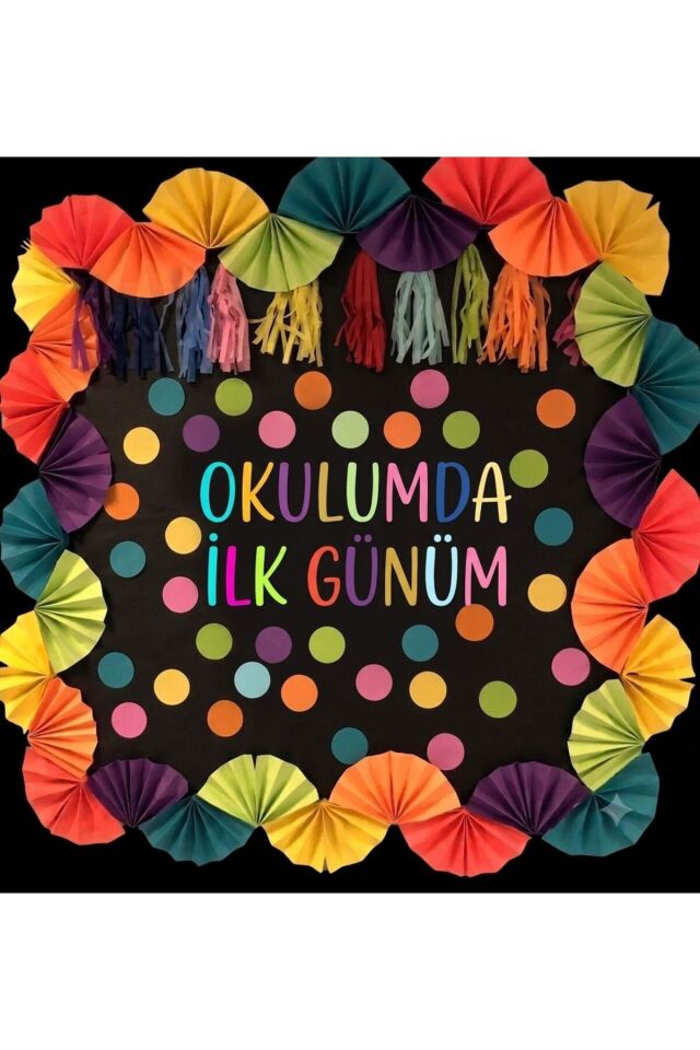 200X200 cm Ek Dikişli, Okulumda İlk Günüm, Okul Etkinlik Kumaş Fon