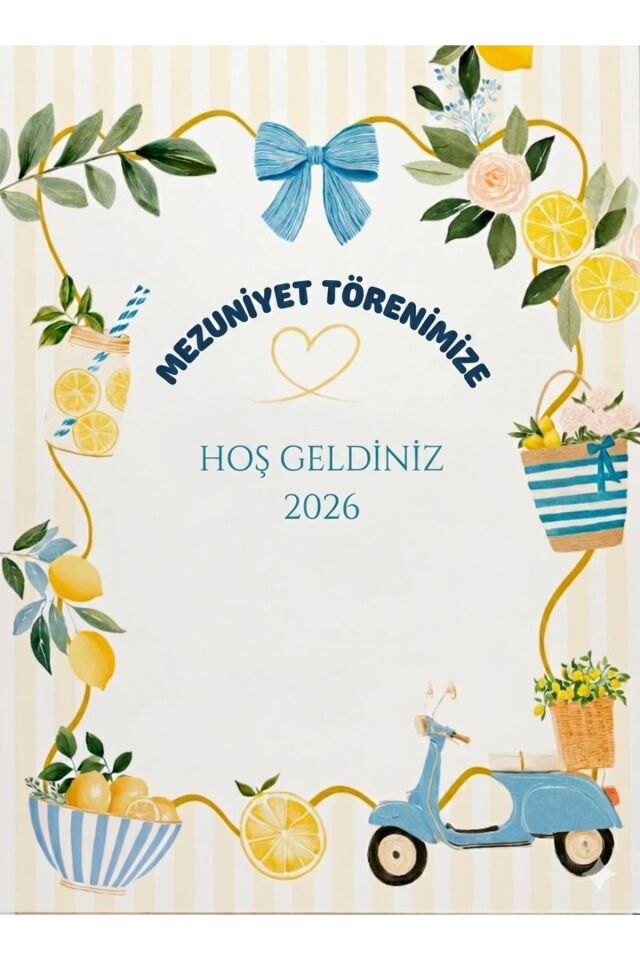 Mezuniyet Hatırası, Okul Etkinlik 200x200cm EK DİKİŞLİ Kumaş Afiş