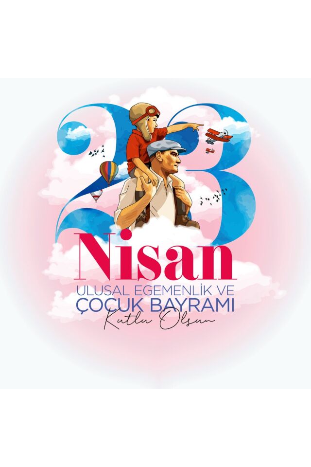 200x250cm Ek Dikişli Kumaş Okul Panoları, Etkinlik Fon, 23 Nisan Panosu, 23 Nisan Kutlu Olsun Afiş