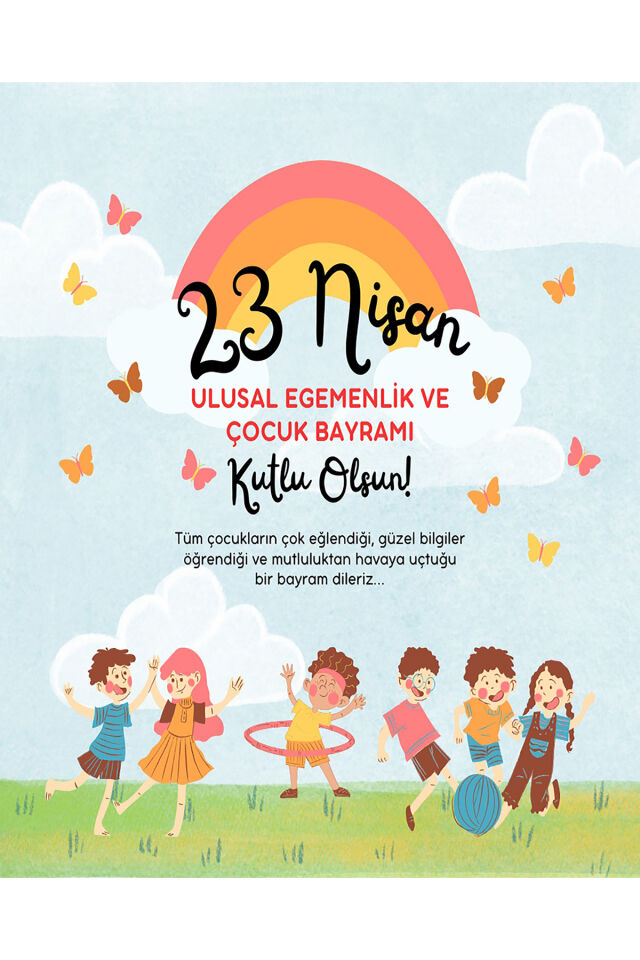 200x250 cm Ek Dikişli Kumaş Okul Etkinlik Fon , 23 Nisan Etkinlik Pano