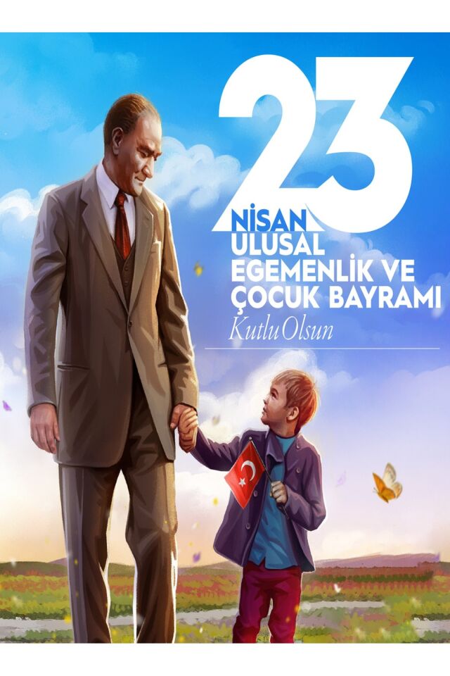 Çocuk Bayramı, 23 Nisan, Atam İzindeyiz, Okul Etkinlik, Kumaş Arka Fon 200x200CM EK DİKİŞLİ