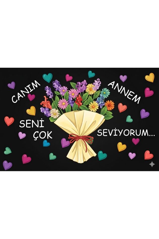 Anneler Günü Kutlu Olsun,Canım Annem Okul Etkinlik Kumaş Fon 200x 250 CM