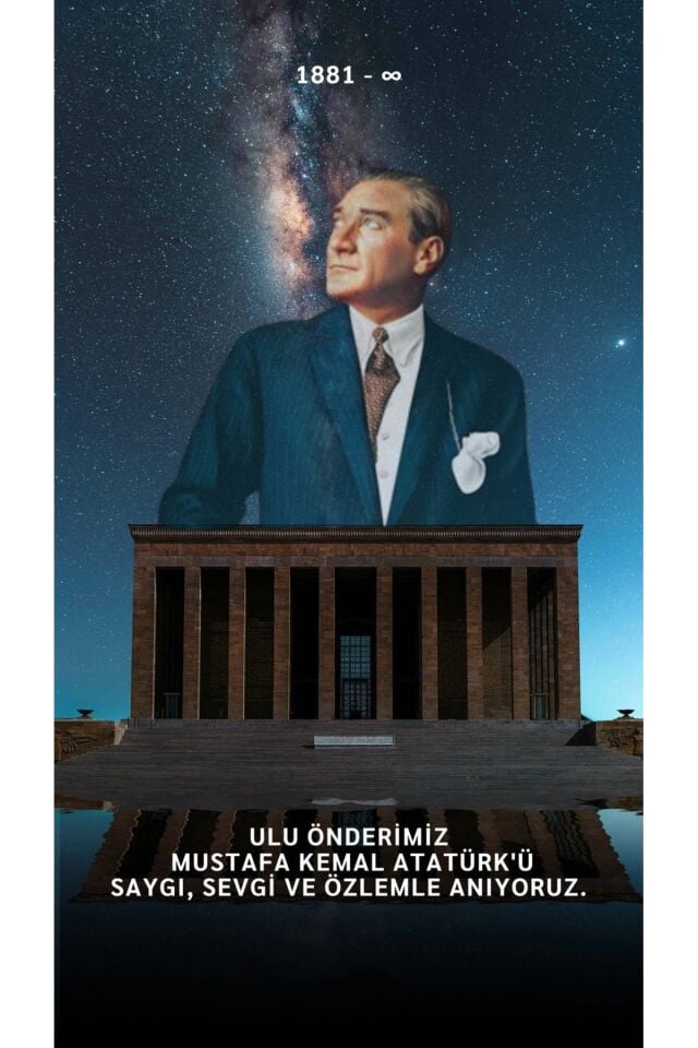 10 Kasım Atatürk'ü Anma Günü Okul Etkinlik Kumaş Pano 150x200 Cm